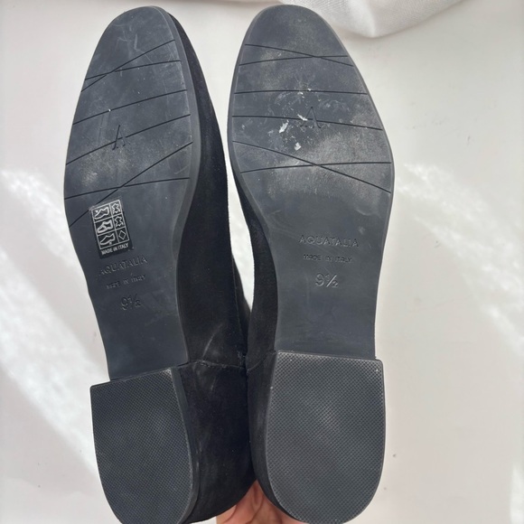 AQUATALIA Weatherproof Ulyssaa Black Suede Ankle Boots‎ Sz 9.5 - Picture 5 of 6